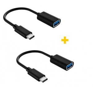Перехідник XOKO AC-230 Type-C - USB Black 2 шт. (XK-AC230-BK2)