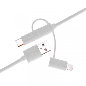 Кабель XOKO SC-310 White 3 в 1 - Lightning Micro USB Type-C 1.20m (SC-310-WH)