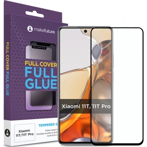 Захисне скло для смартфона MakeFuture Full Cover Full Glue Xiaomi 11T/11T Pro (MGF-X11T/11TP)