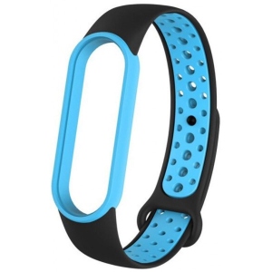 Ремінець для фітнес-браслету XOKO Sport for Xiaomi Mi Band 5/6/7 Black/Blue (XK-BND-SP-BKBL) фірмовий сайт