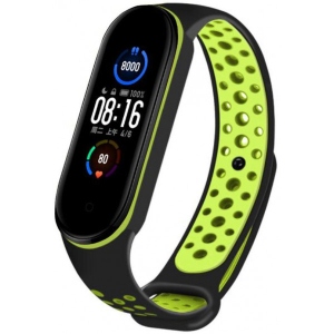 Ремінець для фітнес-браслету XOKO Sport for Xiaomi Mi Band 5/6/7 Black/Green (XK-BND-SP-BKGRN)