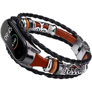 Ремінець для фітнес-браслету XOKO Metal Premium Band for Xiaomi Mi Band 3/4 Brown (XK-JWL34-BR)
