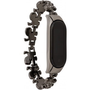Ремінець для фітнес-браслету XOKO Metal Premium Band for Xiaomi Mi Band 5/6 Crystal Black (XK-MTL5-CRS-BK)