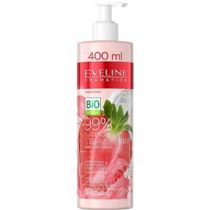 Крем для тіла EVELINE Cosmetics 99% Natural Strawberry розгладжуючий 400 мл (5901761987164)