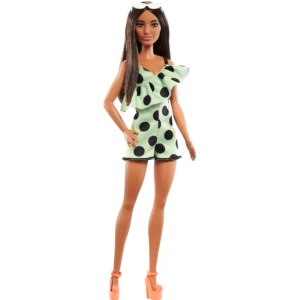 Лялька Barbie "Модниця" в комбінезоні кольору лайм в горошок (HJR99)