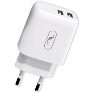 Мережевий зарядний пристрій SkyDolphin SC22EB (2USB, 2.1A) White (MZP-000161)