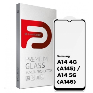 Захисне скло для смартфону Armorstandart Full Glue for Samsung A14 4G (A145) / A14 5G (A146) Black (ARM66202)