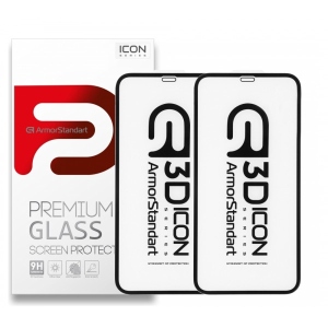 Захисне скло для смартфону Armorstandart Icon 3D for iPhone 11Pro/XS/X Black 2 шт. (ARM56213-GI3D-BK)