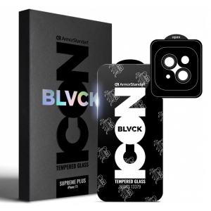 Захисне скло для смартфону Armorstandart Supreme Plus Black Icon for Apple iPhone 15 (ARM71137)