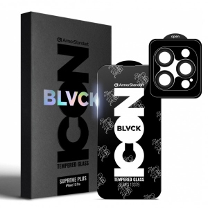 Захисне скло для смартфону Armorstandart Supreme Plus Black Icon for Apple iPhone 15 Pro (ARM71139)
