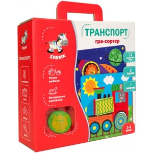 Пазли дерев'яні (3-4 роки) Vladi Toys "Транспорт" (укр) (ZB2002-06)