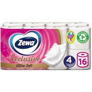 Туалетний папір Zewa Exclusive ultra soft 4сл, 16шт