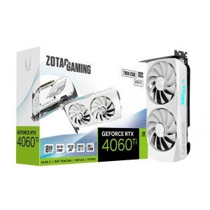 Відеокарта Zotac Gaming GeForce RTX 4060 Ti 8GB Twin Edge OC White ED GDDR6  (ZT-D40610Q-10M)