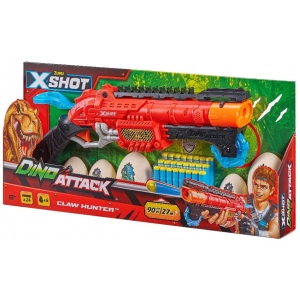 Бластер багатозарядний ZURU X-Shot DINO Claw Hunter (2 середніх яйця, 4 маленьких яйця, 24 патрона) (4861)