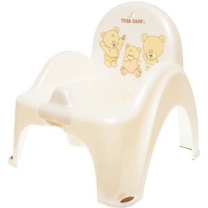 Горщик дитячий Tega Baby стільчик Ведмедики Біла Перлина (MS-012-118)