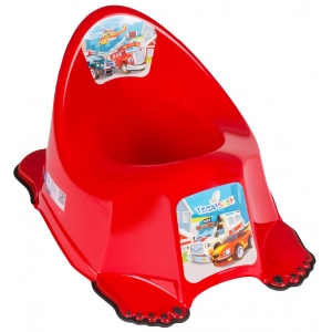 Горщик дитячий Tega Baby Авто з антиковзаючою гумою і музикою Червоний (PO-048-121)