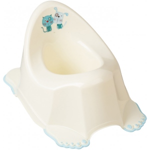Горщик дитячий Tega Baby Пес і Кіт з антиковзаючою гумою Жовтий (PK-001-102)