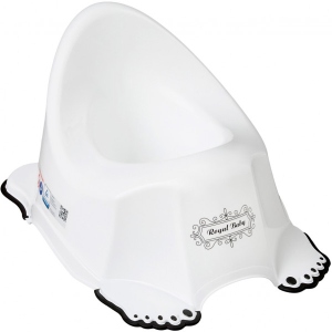 Горщик дитячий Tega Baby Royal з антиковзаючою гумою Біло-чорний (RL-001-103-C)