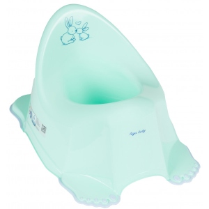 Горщик дитячий Tega Baby Зайчики з антиковзаючою гумою М'ятний (KR-001-105)