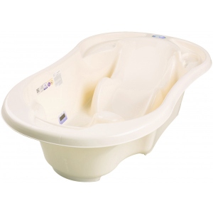 Дитяча ванночка Tega Baby "Комфорт" 2 в 1 анатомічна, жовта (TG-011-102)