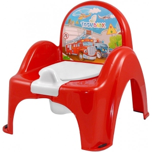 Горщик дитячий Tega Baby стільчик Авто з музикою Червоний (PO-053-121)