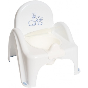 Горщик дитячий Tega Baby стільчик Зайчики з музикою Білий (PO-065-103)