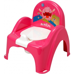 Горщик дитячий Tega Baby стільчик Монстрики з музикою, Рожевий (PO-027-127)