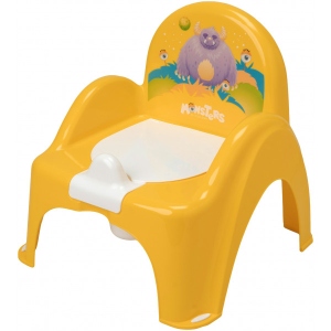 Горщик дитячий Tega Baby стільчик Монстрики з музикою, Жовтий (PO-027-124)