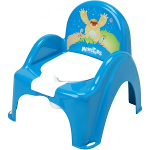 Горщик дитячий Tega Baby стільчик Монстрики з музикою, Блакитний (PO-027-126)