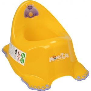Горщик дитячий Tega Baby Монстрики з протиковзною гумою та музикою, Жовтий (PO-026-124)