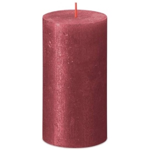 Свічка декоративна Bolsius Rustic Shimmer 130/68 червоний