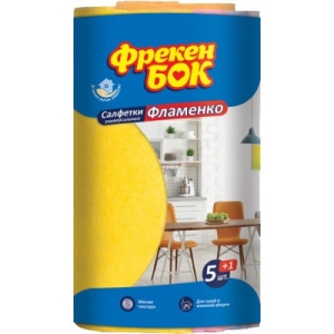 замовити Серветка побутова Фрекен Бок д/прибирання Фламенко віскоза 5+1шт