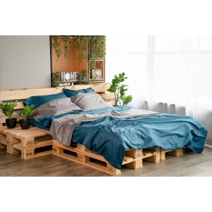 Простирадло полуторне Ardesto Mix&Match 180х240см, 100% бавовна, сатин, океан (ART1824FSB)