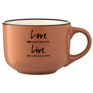 Чашка Ardesto Way of Life 550 мл Brown (AR3478BR)
