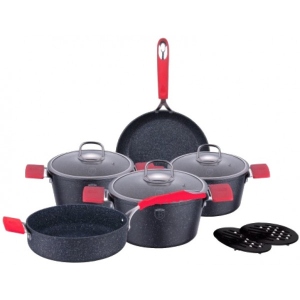 Набір посуду BerlingerHaus Stone Touch Line Black (BH-1166N)