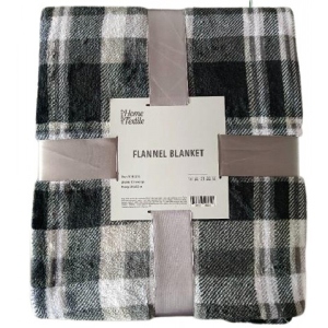 Плед двоспальний Ardesto Flannel 200х220 см клітинка сіра (ART0102PB) в інтернет-магазині