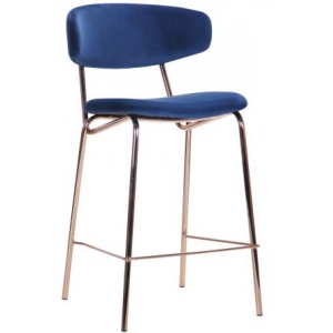 Стілець барний AMF Alphabet C gold/royal blue (545707)