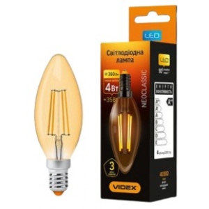 Лампочка світлодіодна Titanum Filament C37 4W E14 2200K бронза (TLFC3704142A) купити