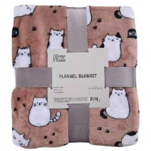 Плед полуторний Ardesto Flannel 160х200 см котики (ART0108PB)