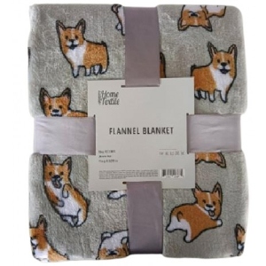 Плед полуторний Ardesto Flannel 160х200 см коргі (ART0109PB) купити в Києві