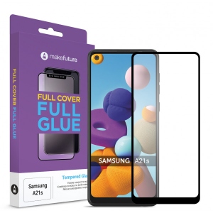 Захисне скло для смартфону MakeFuture Full Cover Full Glue Samsung A21s (MGF-SA21S)