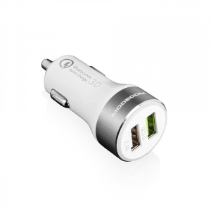 Автомобільний зарядний пристрій Modecom 2x USB 2.4A USB White (ZT-MC-QCU2-07)