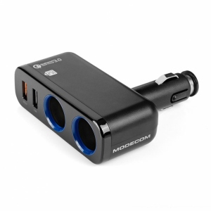 Автомобільний зарядний пристрій Modecom 2x USB 2.4A USBx2 Car Socket ROYAL Black (ZT-MC-CG2U2Q-11)