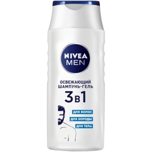 Шампунь чоловічий NIVEA Гель д/душу 3В1 Освіжаючий 250мл