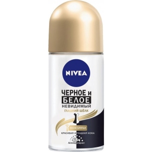 Дезодорант кульковий NIVEA антіперсп Чорне і біле Невидимий Гладкий Шовк 50мл
