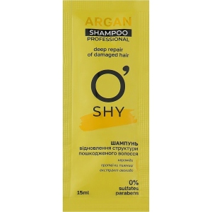 Шампунь жіночий O'Shy Argan. Відновлення структури пошкодженного волосся Professional 15 мл (4820263230695)