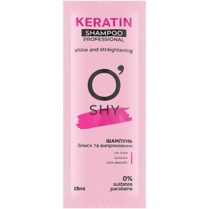 Шампунь жіночий O'Shy Keratin. Блиск та випрямлення 15 мл (4820195508947)