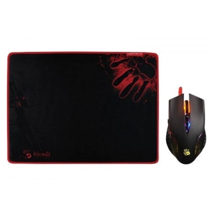 Миша дротова A4tech Q5081S Bloody Black USB + коврик