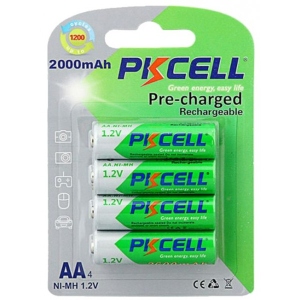 Акумулятор тип AA PKCELL R6 NiMH 2000mAh 4 шт. (PC/AA2000-4B)