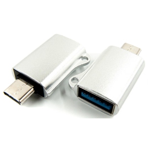 Перехідник DENGOS OTG USB-USB-C Silver (ADP-019)